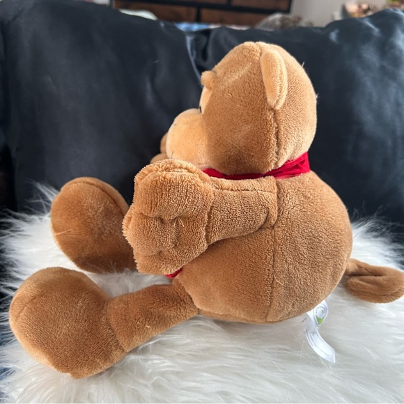 Animal Adventure Plush Monkey with Red Bow 14” - Picture 2 of 6